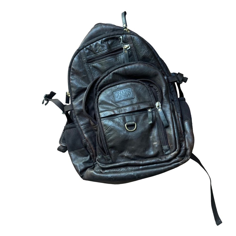 Genuine Leather Brown CHAPS Backpack